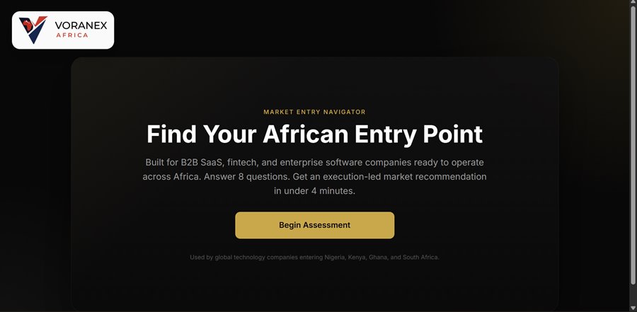 Voranex Africa website preview
